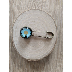 Broche Ma marguerite bleue...