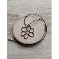 Collier marron Ma fleur