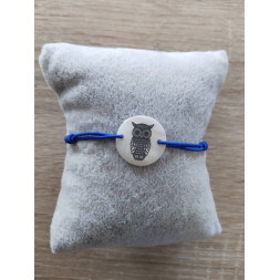 Bracelet bleu Mon hibou