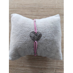 Bracelet rose Mon petit cœur