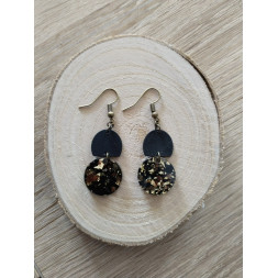 Boucle Diva dorée et noire