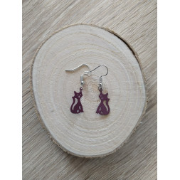 Boucle Mon petit chat bordeaux