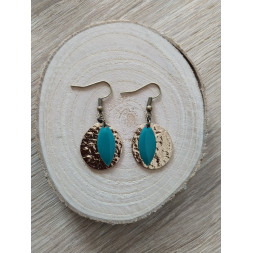 Boucle Diva dorée et bleu...