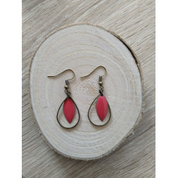 Boucle Gouttine bronze et rose