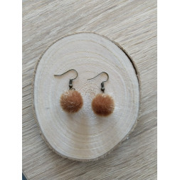 Boucle Mon pompon marron