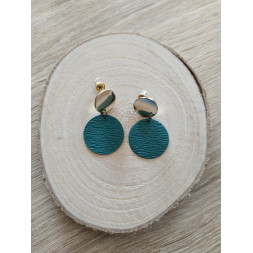 Boucle Diva dorée et verte