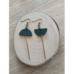 Boucle Diva verte et dorée