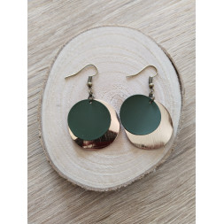 Boucle Diva dorée et verte