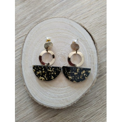 Boucle Diva dorée et noire