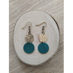 Boucle Diva dorée et verte