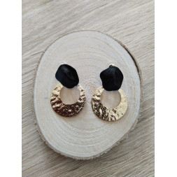 Boucle Diva dorée et noire