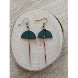 Boucle Diva dorée et verte