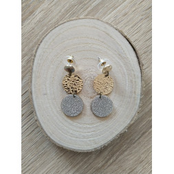 Boucle Diva pailletée et dorée