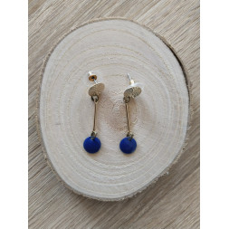 Boucle Eugénie dorée et bleue