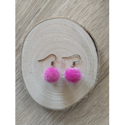 Boucle Mon pompon rose