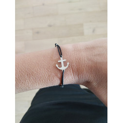 Bracelet noir Mon ancre