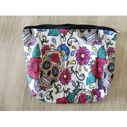 Pochette crâne et floral