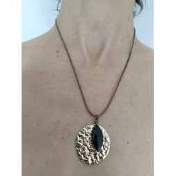 Collier Diva Doré et noir