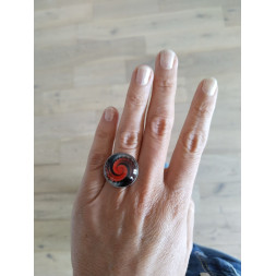 Bague Ma spirale rouge