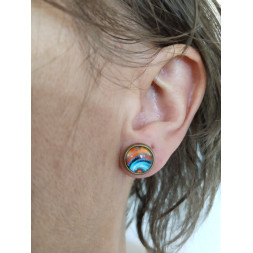 Boucle en puce colorée