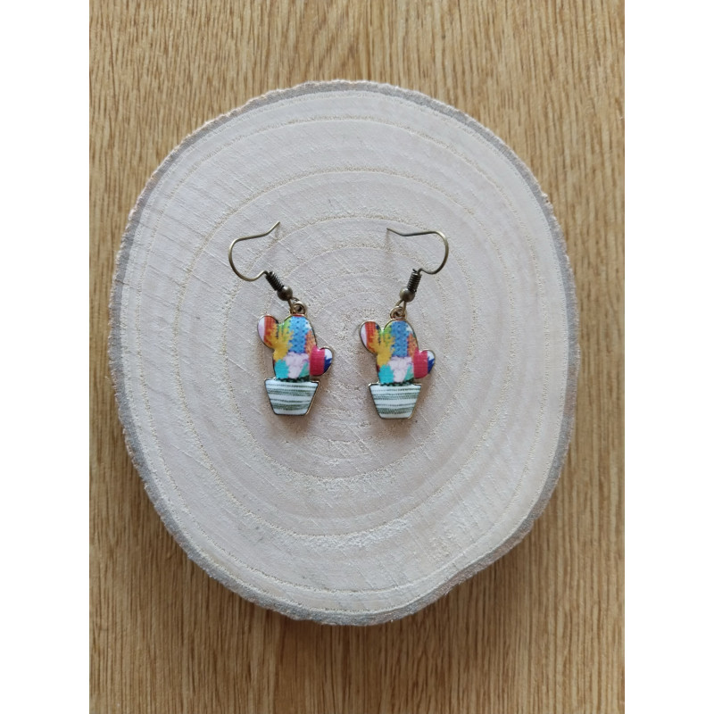 Boucle d’oreille cactus