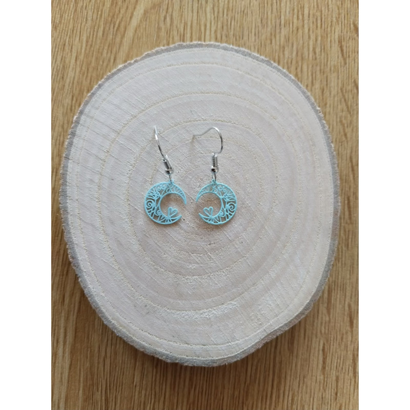 Boucle d’oreille en lune