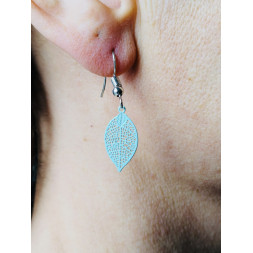 Une petite feuille turquoise