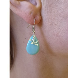 Boucle turquoise colibri