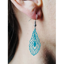 Plume en boucle d’oreille