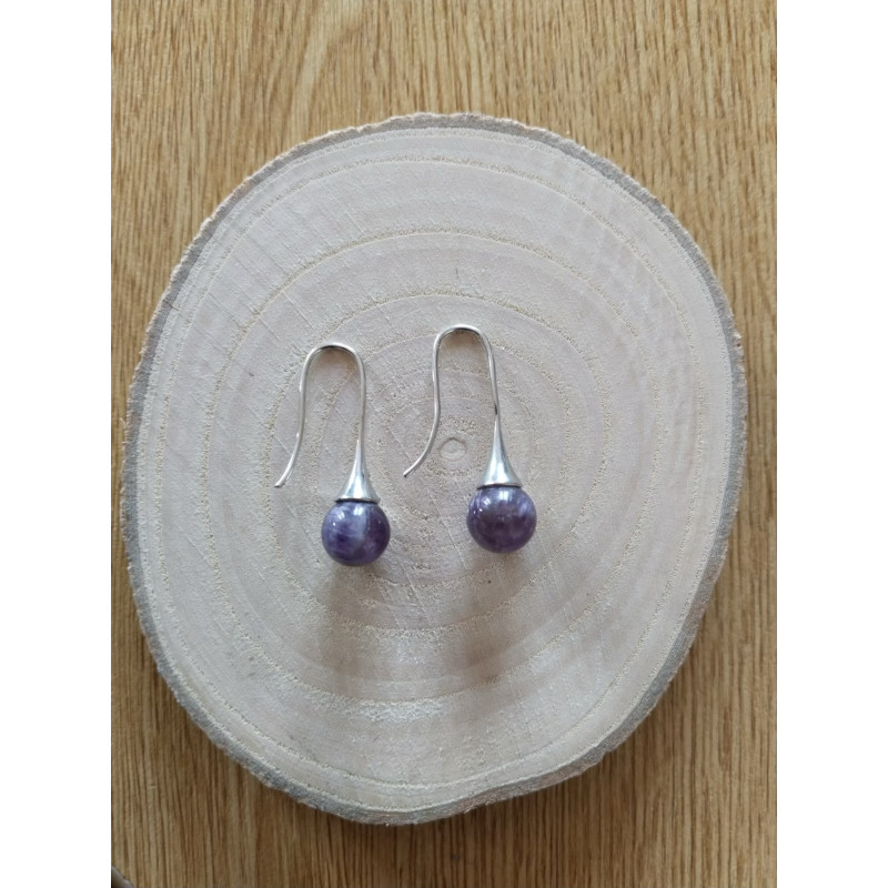 Boucle d’oreille en Pierre de Lune