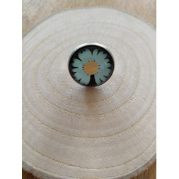 Bague marguerite bleue