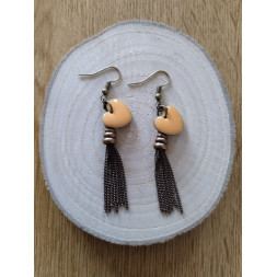 Boucle Amoré orange et bronze