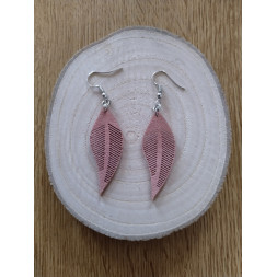 Boucle Ma feuille rose pastel