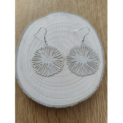 Boucle Ma jolie fleur argentée