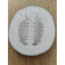 Boucle Ma jolie plume argentée