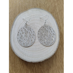 Boucle argentée Ovaline