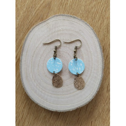 Boucle Aqua et dorée