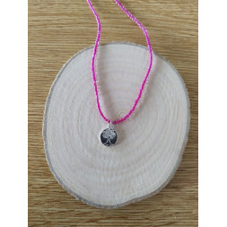 Collier framboise Arboréa