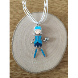 Collier Ma poupée bleue à...