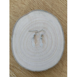 Boucle Ma clé de sol blanche