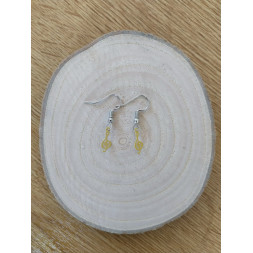 Boucle Ma clé de sol jaune