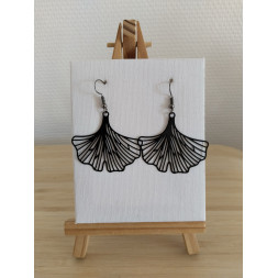Boucle d’oreille feuille de Ginkgo