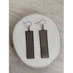 boucle d’oreille lame noire