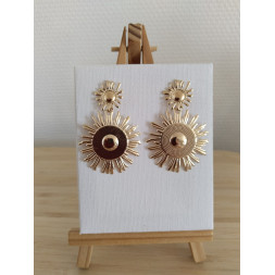 Boucle d’oreille soleil doré