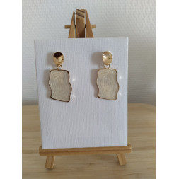 Boucle d’oreille rectangulaire