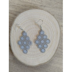 Boucle d’oreille en rosaces grises