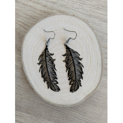 boucle d’oreille grande plume