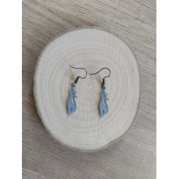 Boucle d’oreille chat gris