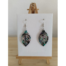 Boucle d’oreille feuille