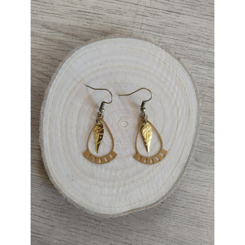 Boucle d’oreille nomade camel